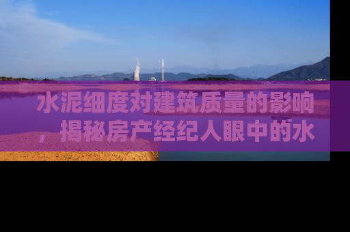 水泥细度对建筑质量的影响，揭秘房产经纪人眼中的水泥选择