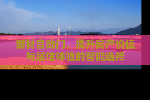 型材自动门，提升房产价值与居住体验的智能选择