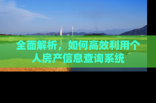 全面解析，如何高效利用个人房产信息查询系统