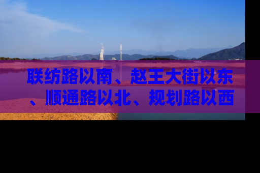 联纺路以南、赵王大街以东、顺通路以北、规划路以西